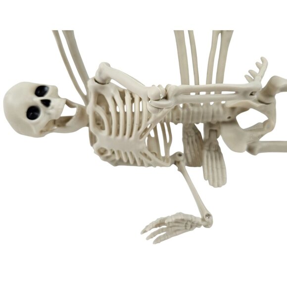 Skeletons Set of 4 Hanging Posable 16 in Full Body Halloween Decor Plastic - Picture 3 of 13